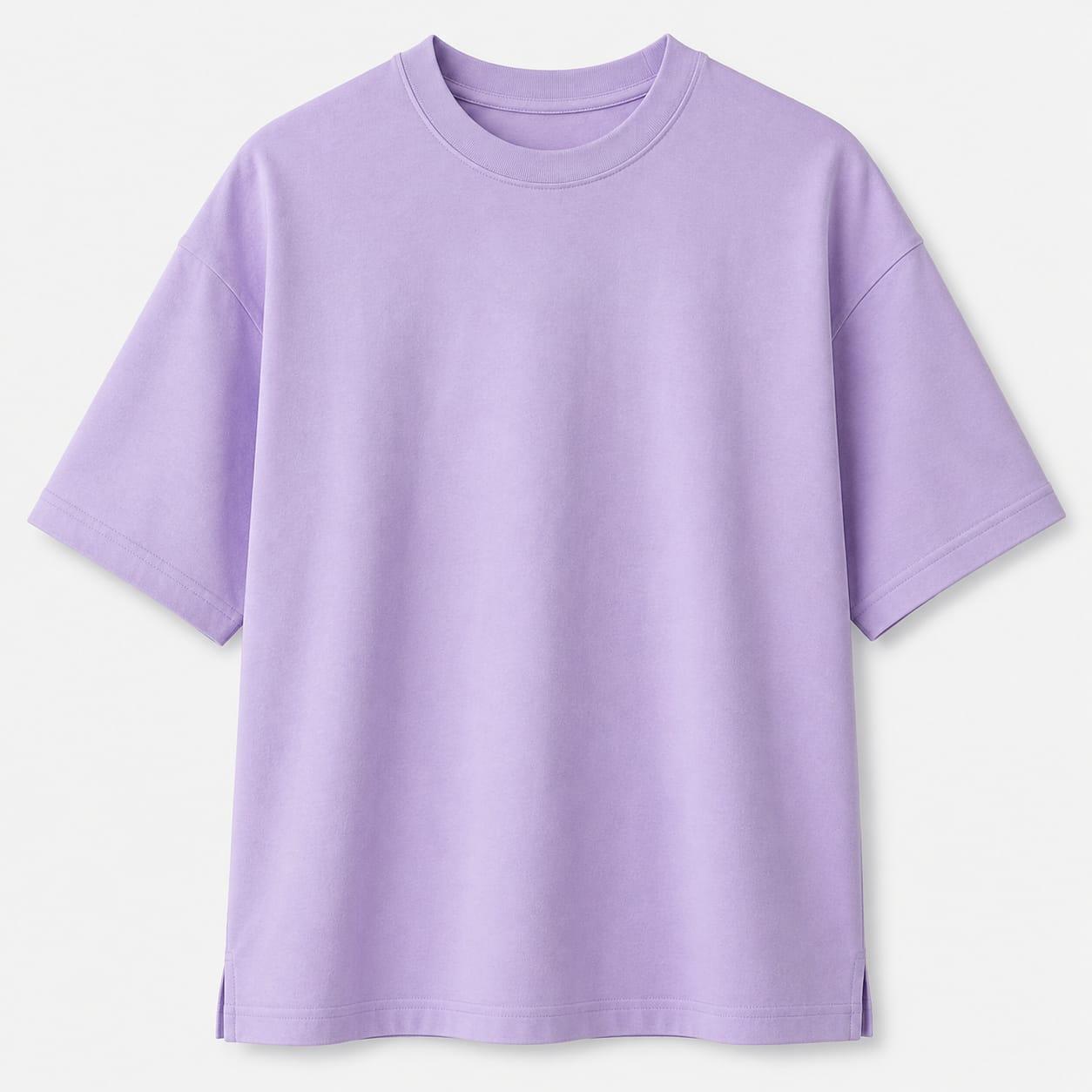 French Terry Cotton Oversized T-Shirt